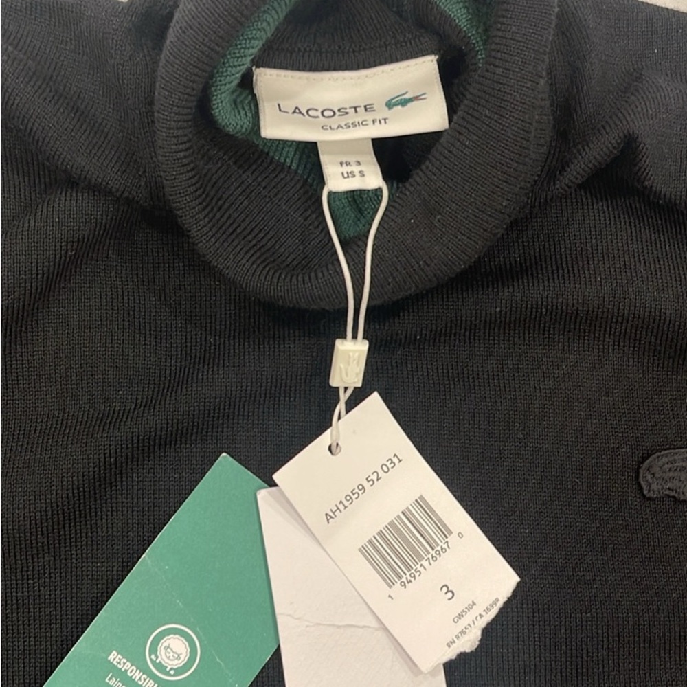 Lacoste Men's Black Turtleneck Sweater